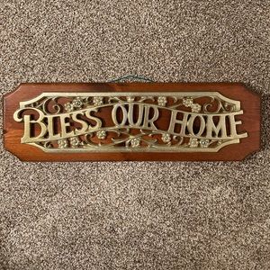 Bless our home wall plaque